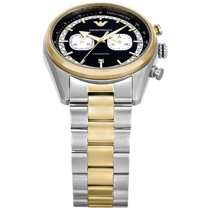 Emporio Armani Black Dial Men's Racer Watch